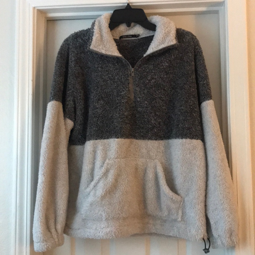 Charcoal Sherpa pullover